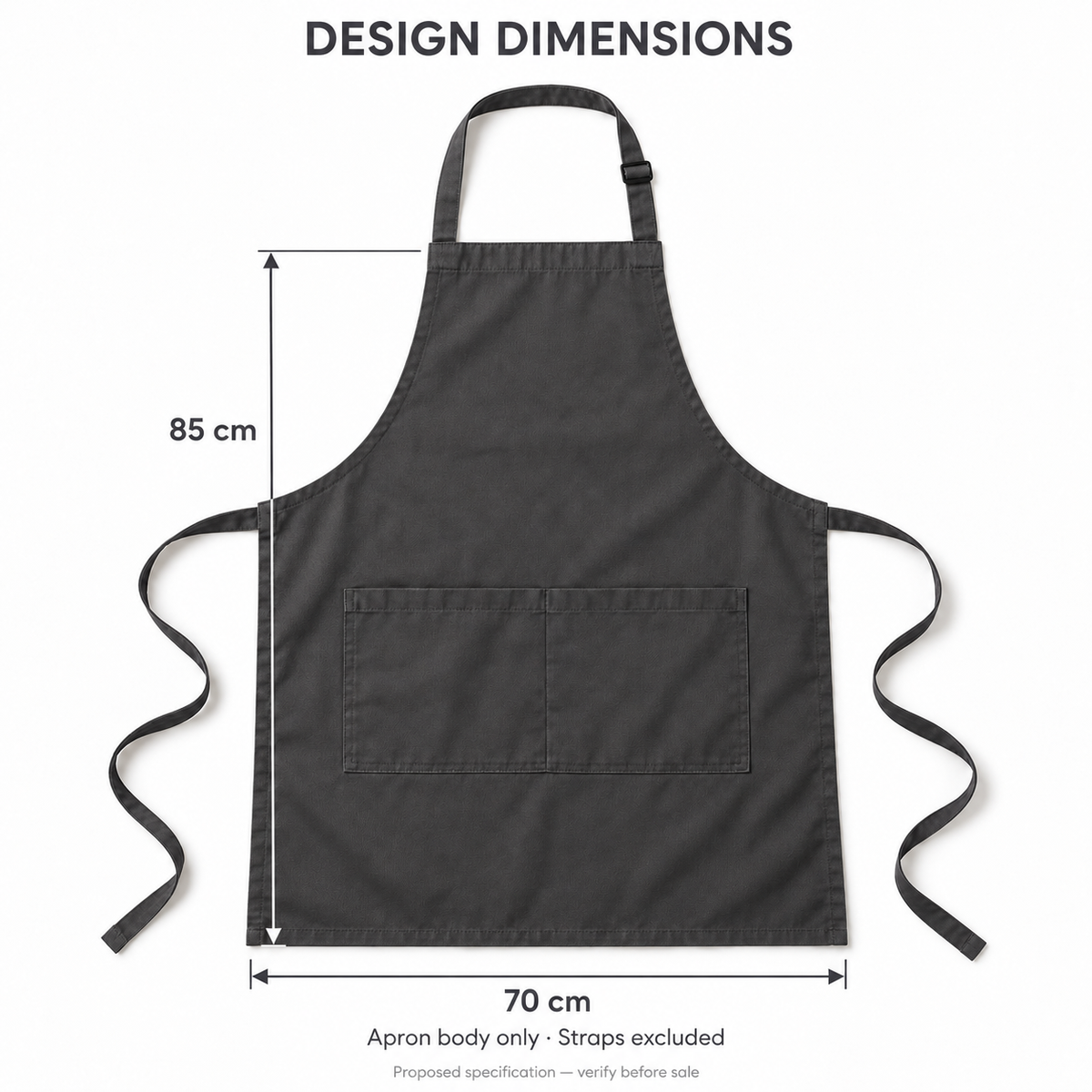 Charcoal Classic Bib Apron