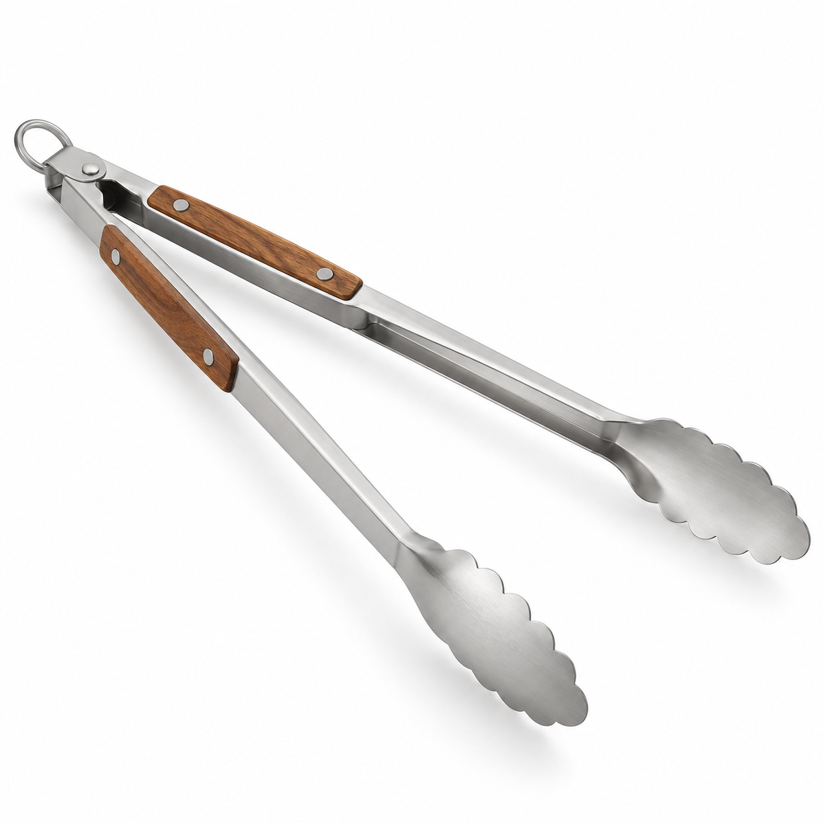 Acacia-Handle BBQ Tongs