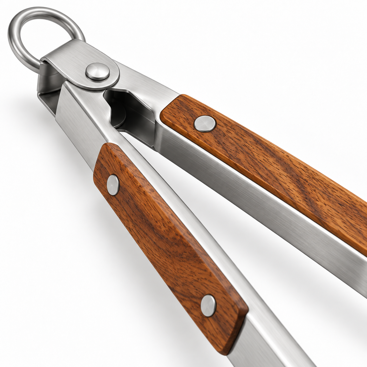 Acacia-Handle BBQ Tongs