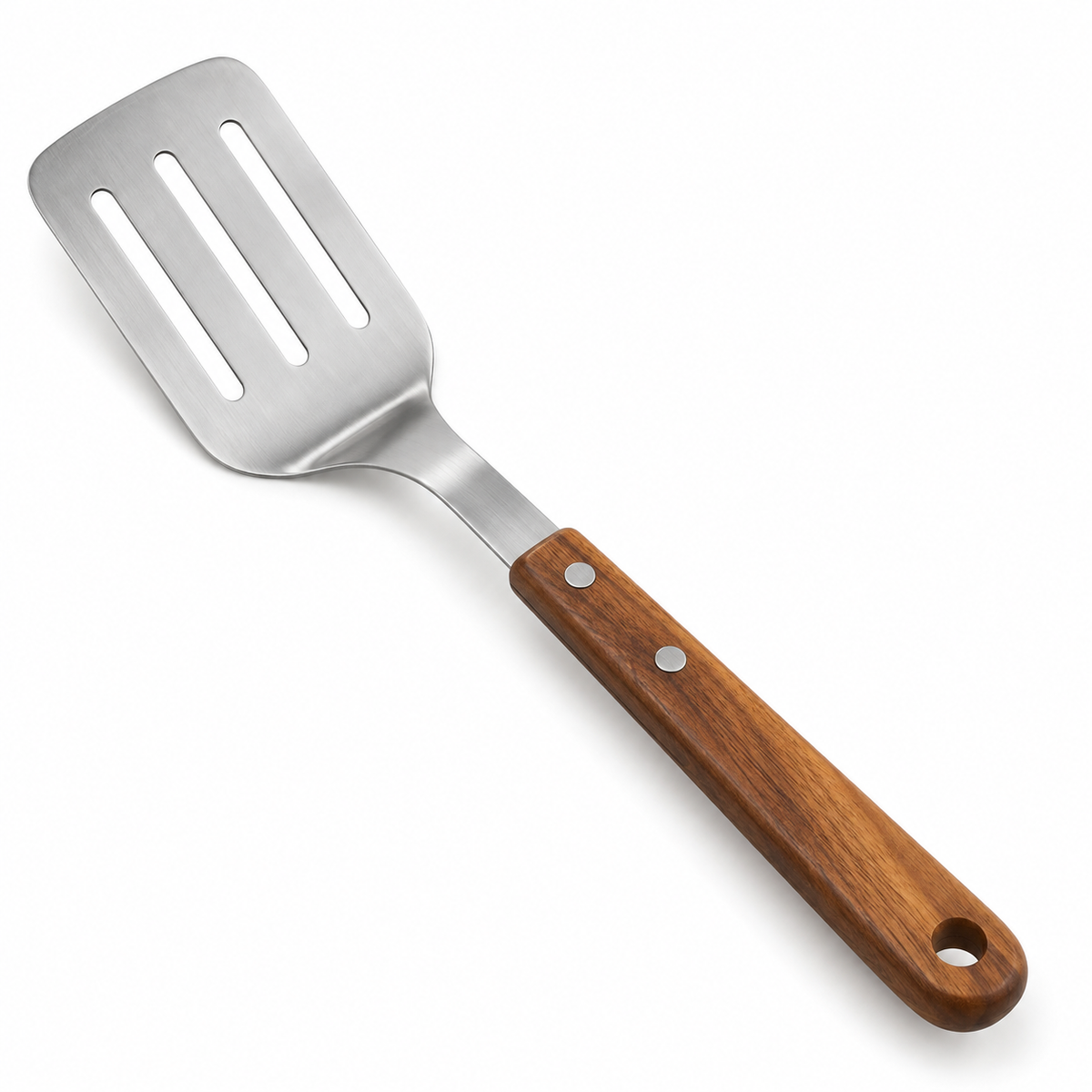 Acacia-Handle Slotted BBQ Spatula