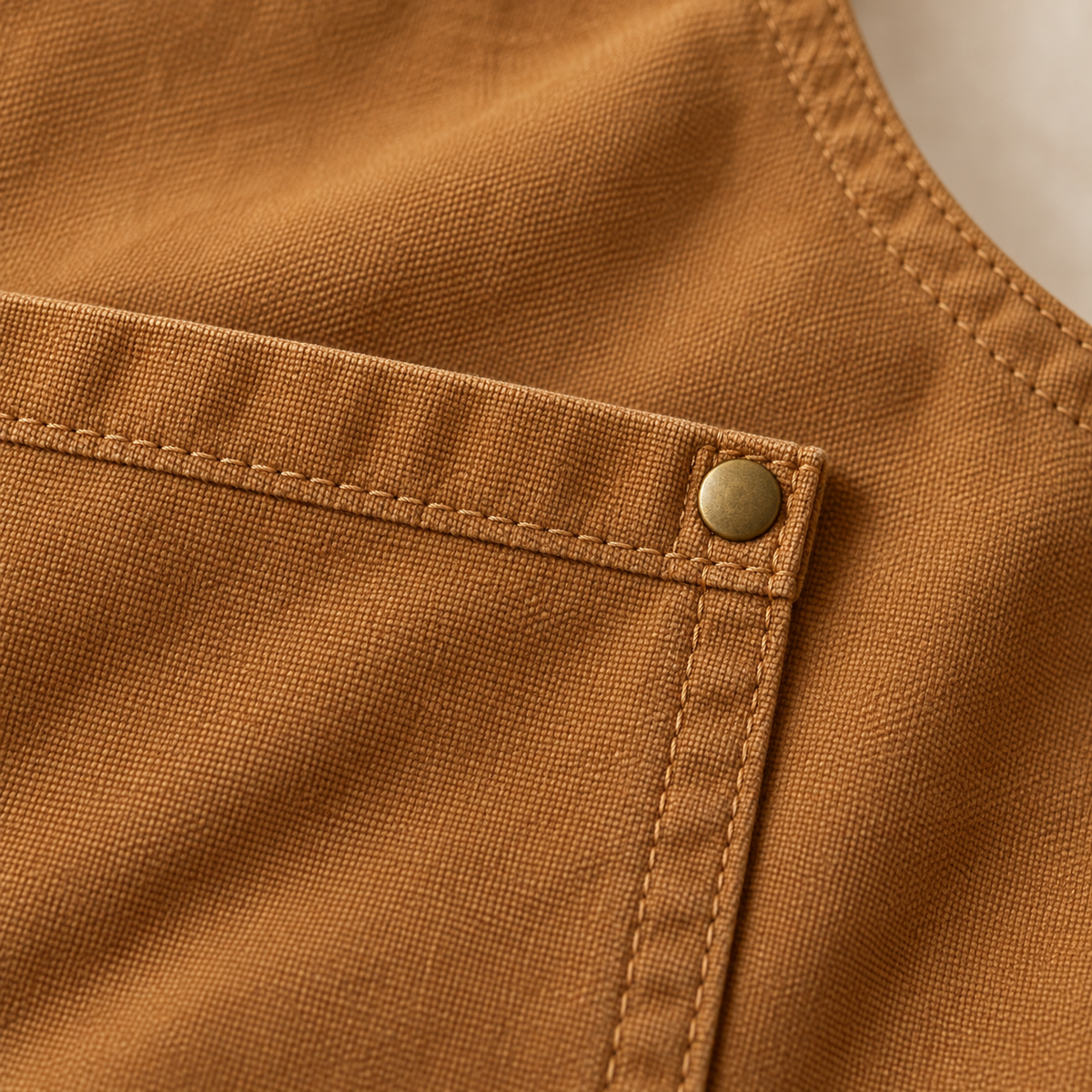 Caramel Cross-Back Canvas Apron