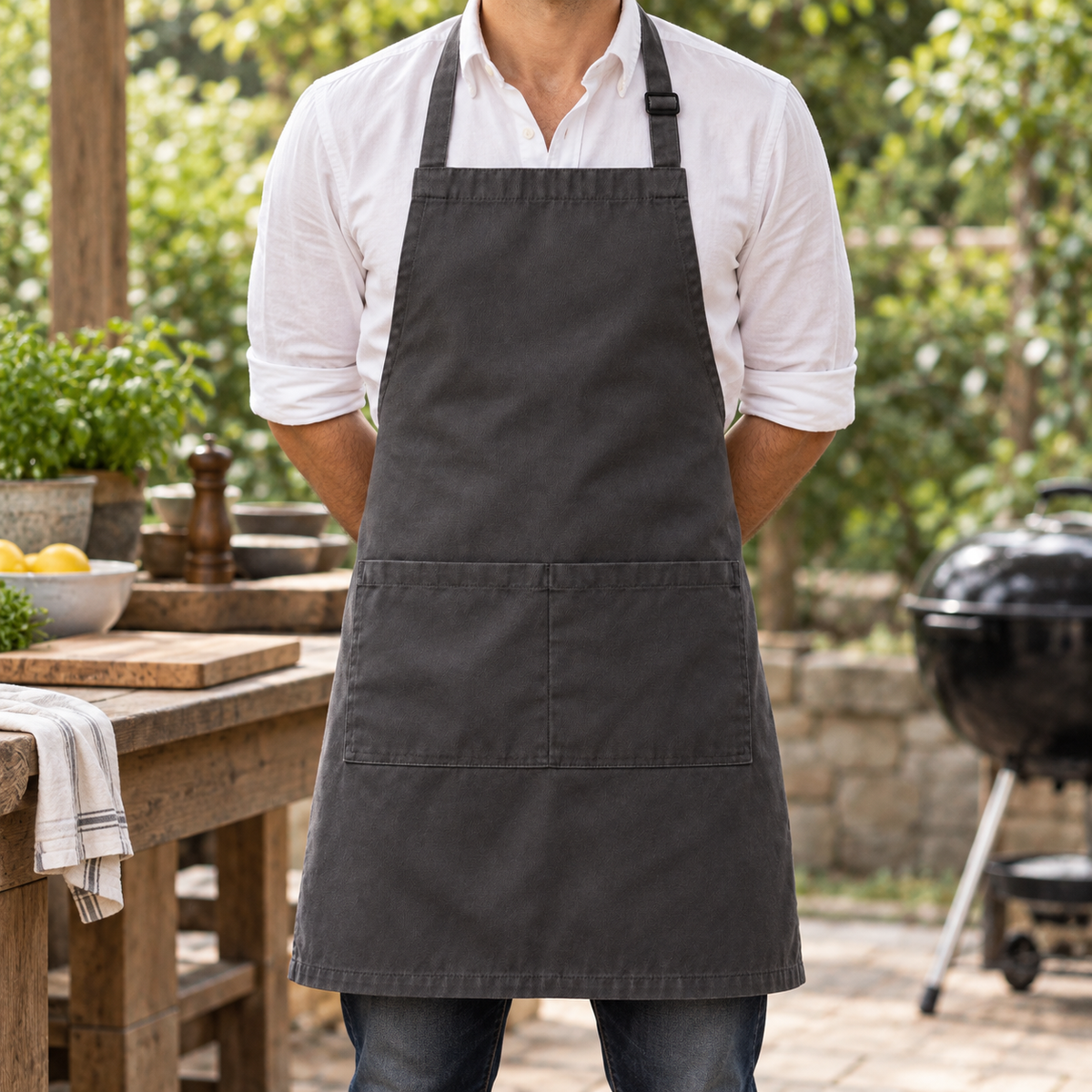 Charcoal Classic Bib Apron