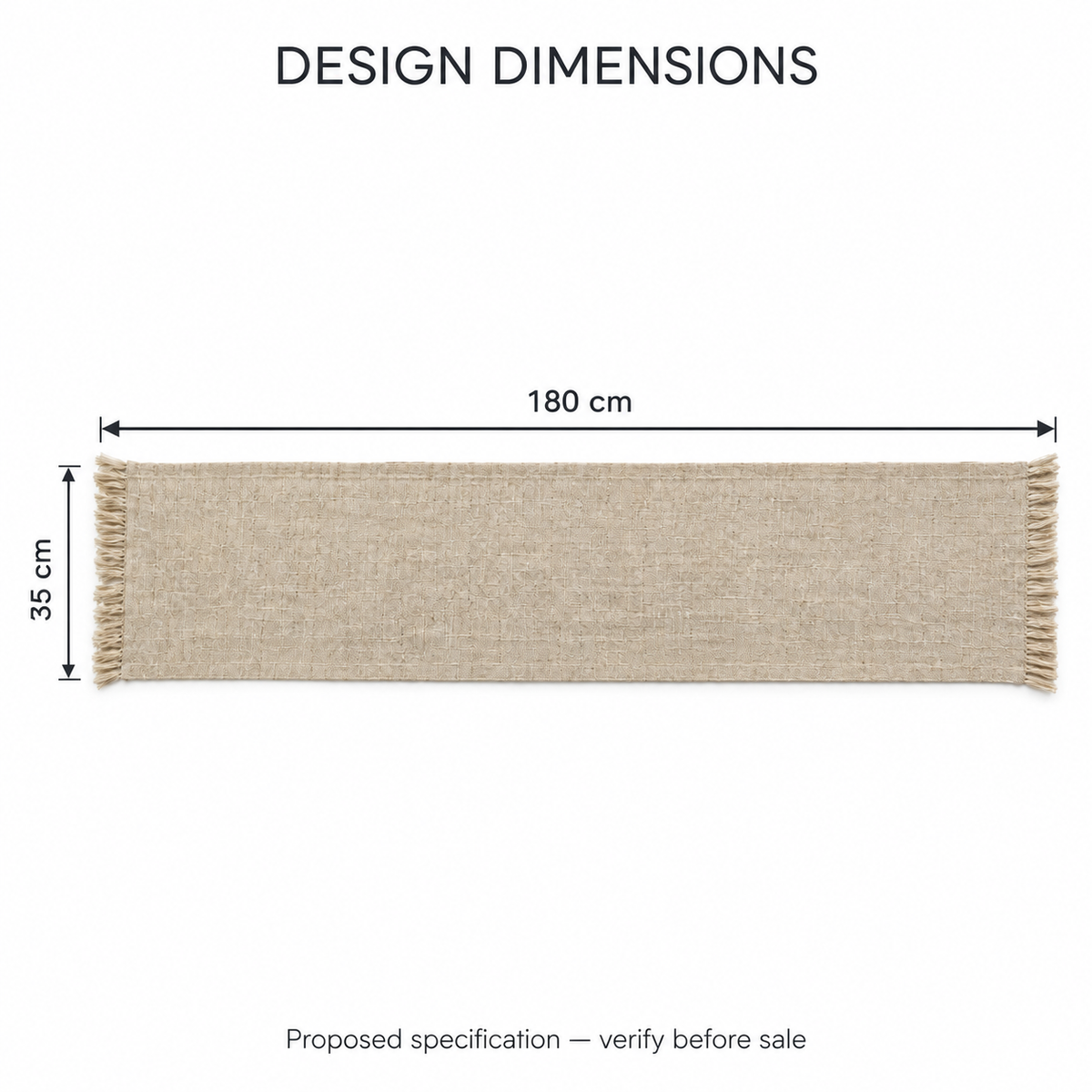 Natural Fringed Table Runner