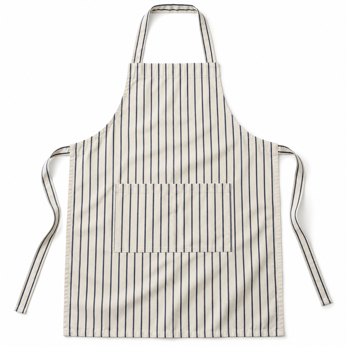 Navy Butcher Stripe Apron