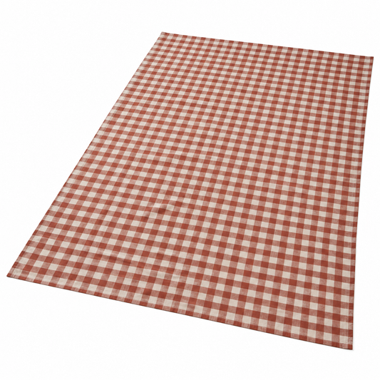 Rust Check Picnic Tablecloth