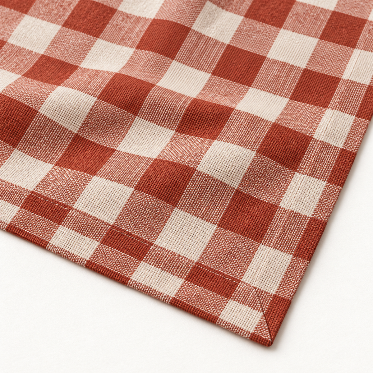Rust Check Picnic Tablecloth